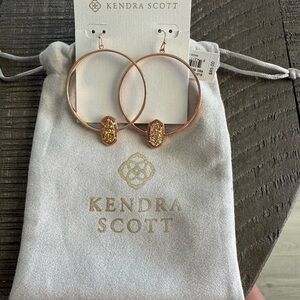 Kendra Scott Rose Gold Statement Hoops